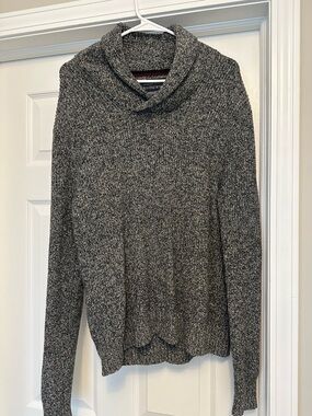 American Eagle Outfitters Men’s Gray Marled Cowl Neck Sweater Hygge